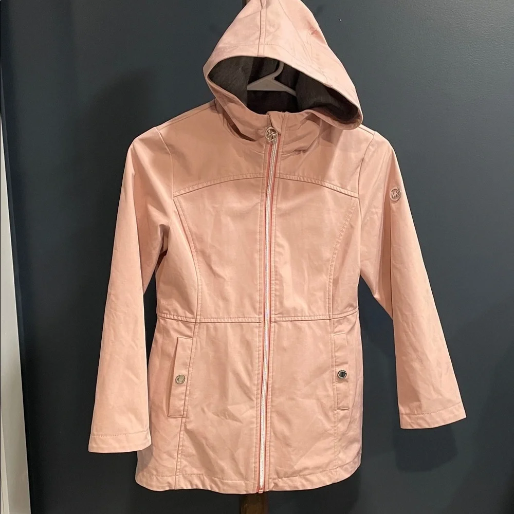 Michael Kors Pink Hooded Raincoat